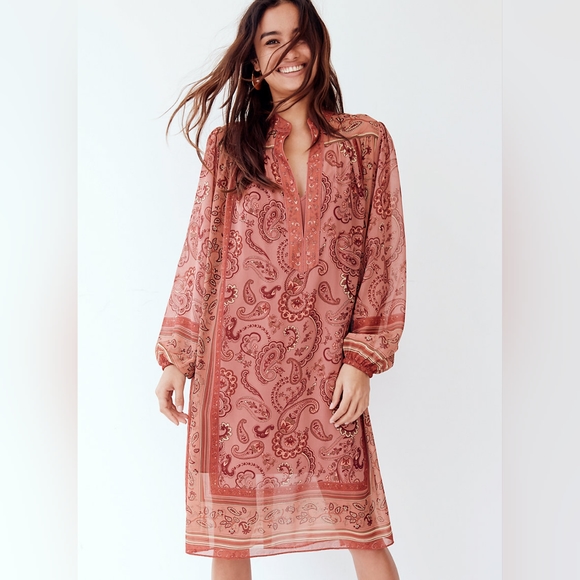 Wilfred Dresses & Skirts - Wilfred Rust Paisley Tunic Dress